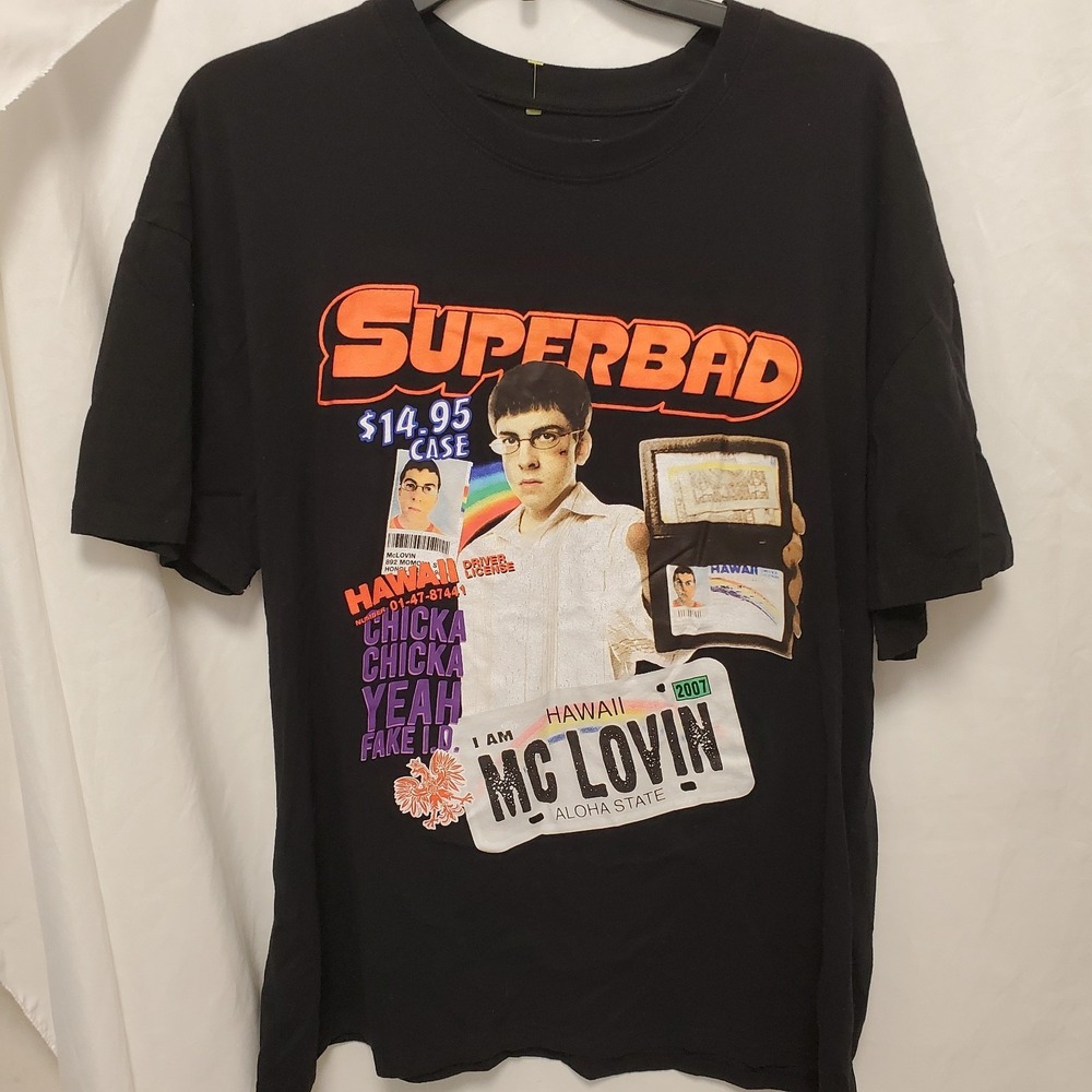 Superbad McLovin Crew Neck Short Sleeve Graphic T Shirt Mens Size Xl